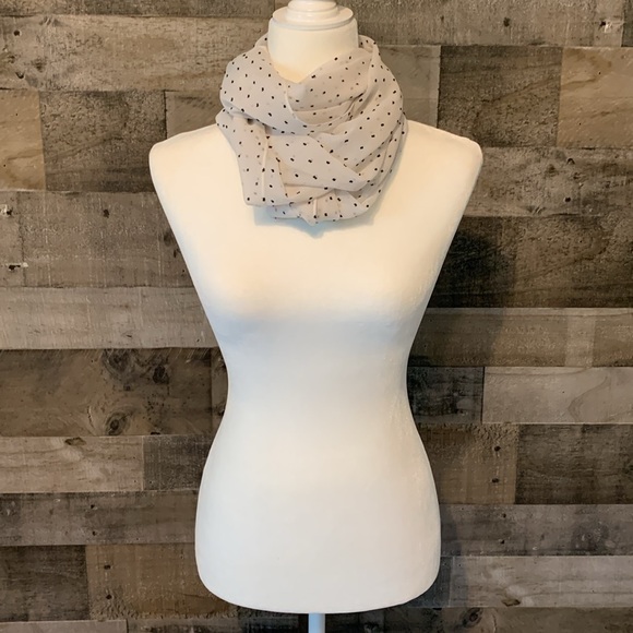 Sheer Polka Dot Infinity Scarf - Picture 14 of 16